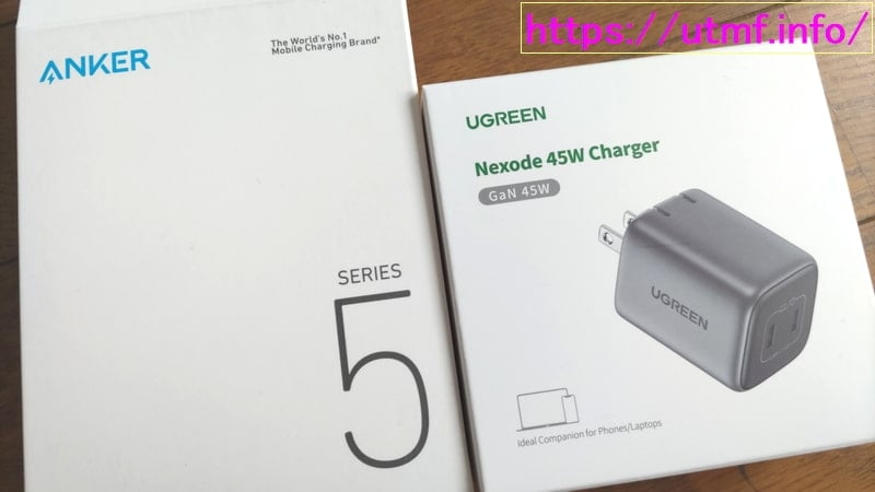 Anker 521 Power Bank and UGREEN Nexode Mini 45W